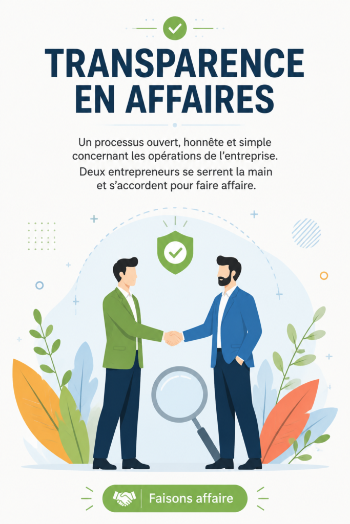 Deux entrepreneurs se serrant la main lors d'une réunion d'affaires transparente.
