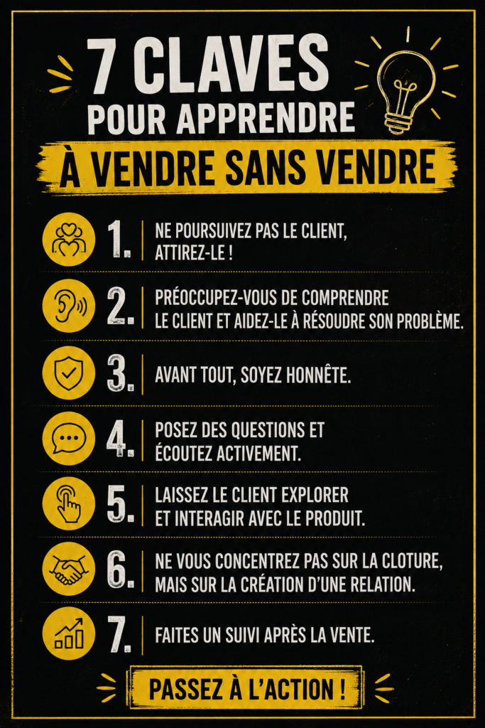 Femme souriante discutant avec un client de manière amicale et non intrusive.