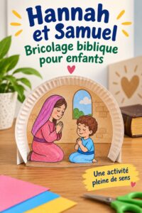 Enfants s'amusant avec un bricolage inspiré de la Bible