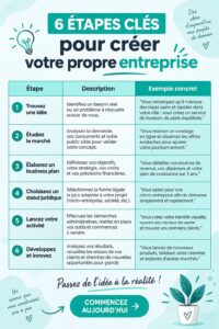 Une femme souriante travaillant sur son ordinateur, planifiant avec des notes et des idées de business.
