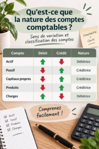 Image illustrant différents types de comptes comptables et leur utilisation quotidienne