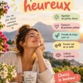 Femme souriante profitant d'un moment de bonheur en pleine nature.