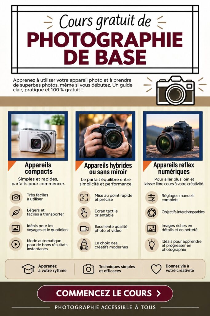 Une femme souriante tenant un appareil photo, prête à capturer des moments