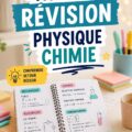 Une fiche de révision en physique-chimie bien structurée sur un bureau