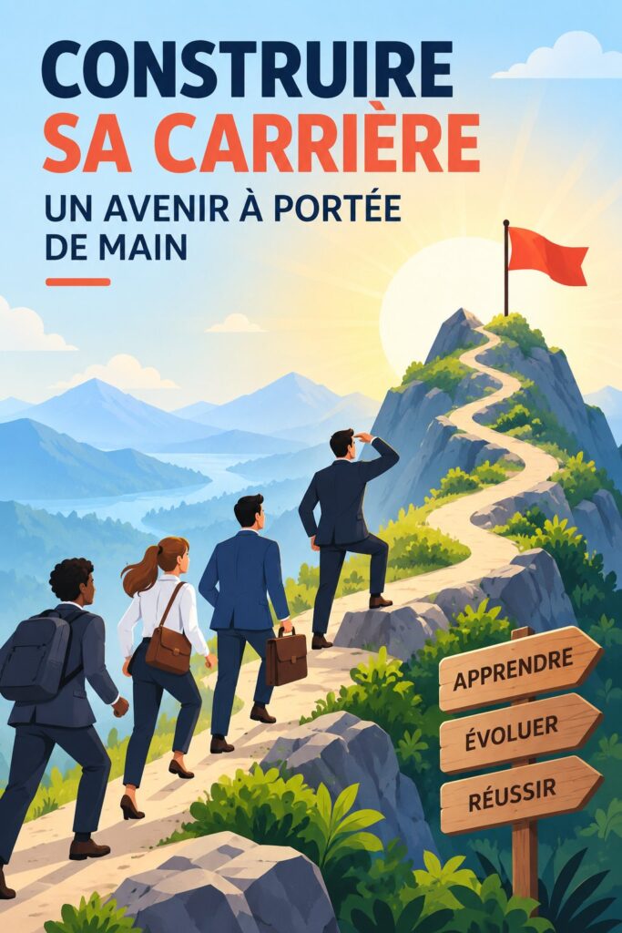 Femme souriante planifiant sa carrière avec un carnet et un stylo