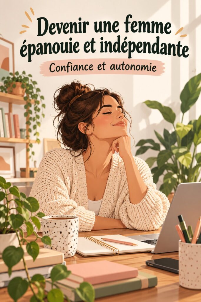 Femme souriante et épanouie dans un cadre naturel, représentant la confiance en soi