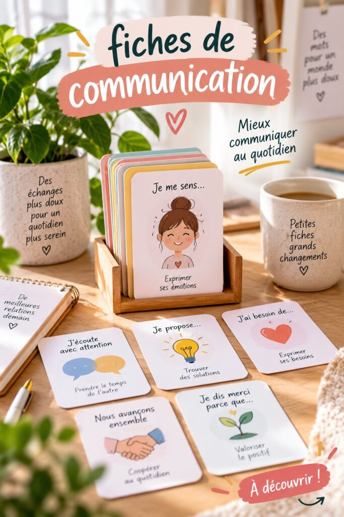 Un exemple de fiche de communication avec des astuces pratiques pour une meilleure expression.
