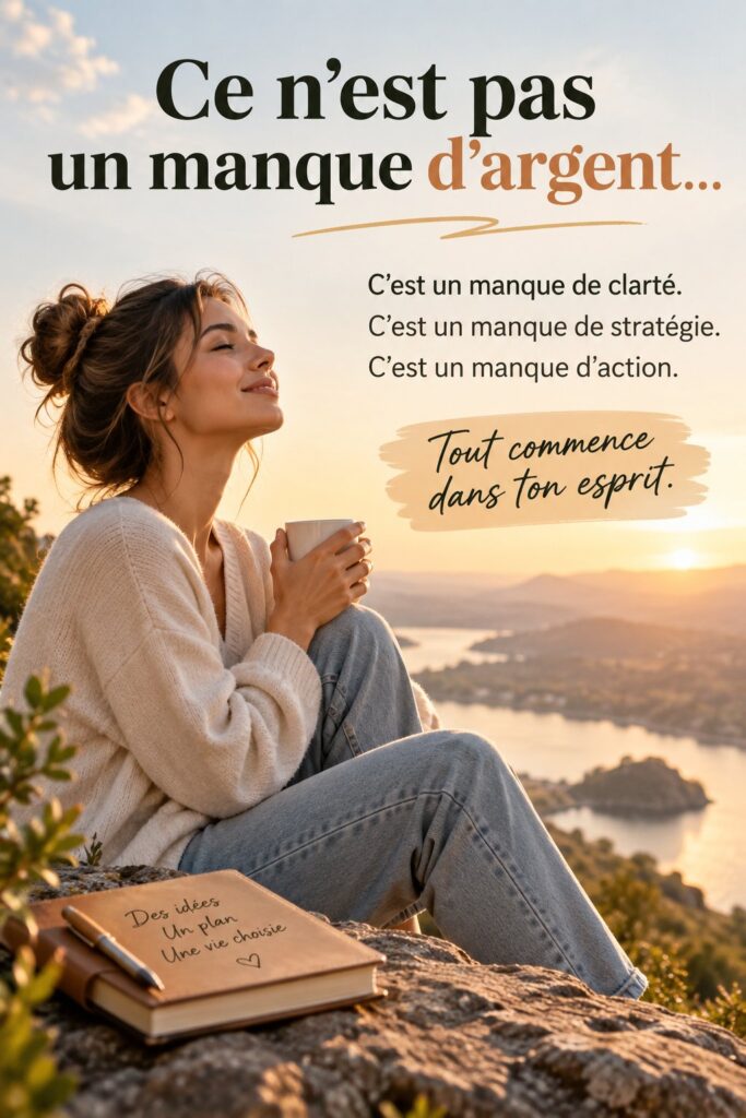 Une femme souriante, examinant son budget avec un carnet et un ordinateur.