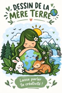 Une illustration colorée de la Terre Mère représentant la nature et l'harmonie