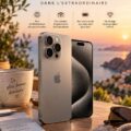 Femme utilisant un iPhone 15 Pro pour améliorer sa productivité