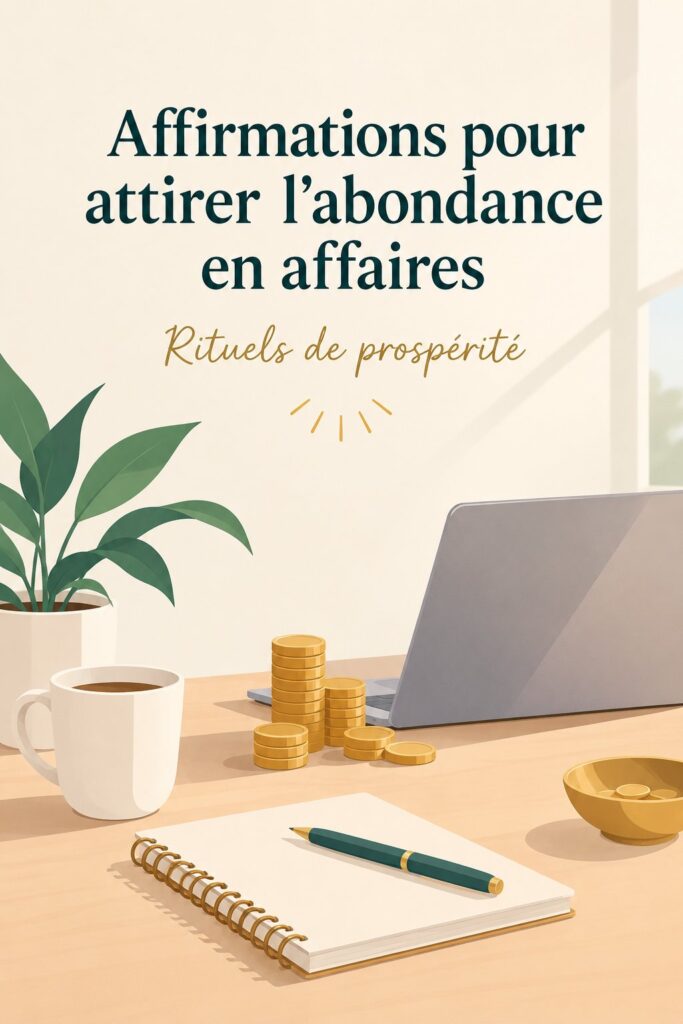 Femme méditant avec un carnet en lisant des mantras pour son entreprise