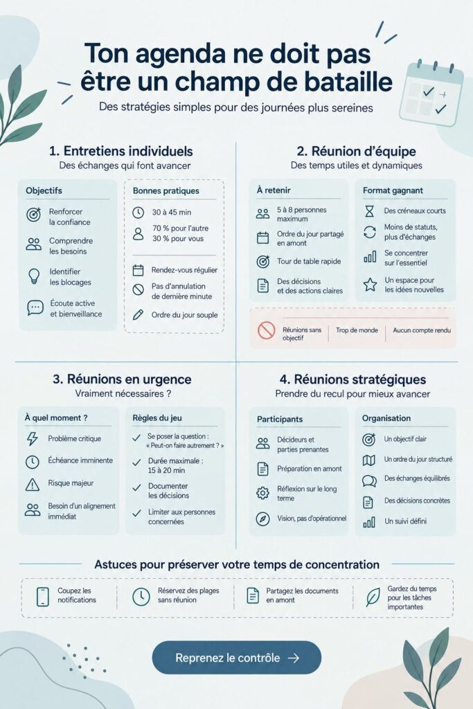 Un calendrier organisé avec des notes colorées pour mieux planifier son temps