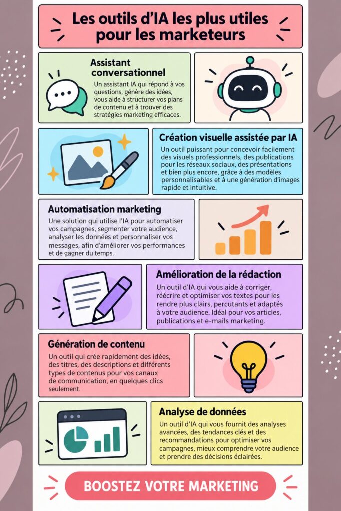 Illustration d'outils d'IA pour le marketing
