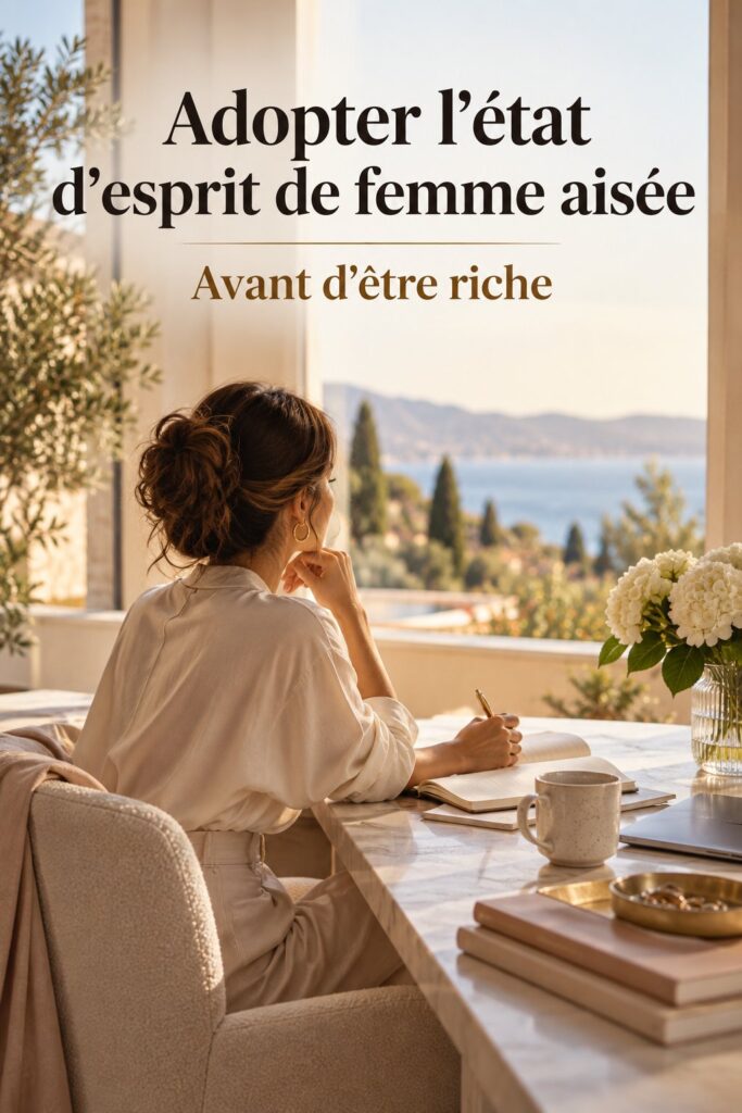 Une femme souriante réfléchit à sa réussite, symbolisant l'état d'esprit des femmes riches.