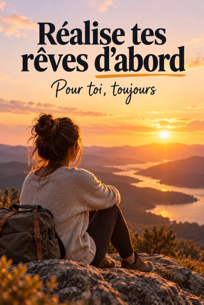 Femme méditant avec un carnet, réfléchissant à ses rêves