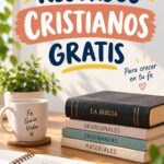 Une sélection de ressources chrétiennes gratuites sur un bureau inspirant, favorisant la réflexion spirituelle.