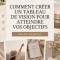 Tableau de vision rempli d'images inspirantes et de mots motivants.