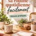 Une femme souriante au travail avec un planning organisé