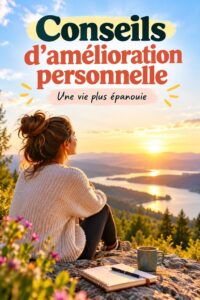 Femme en train de lire un livre sur le développement personnel.