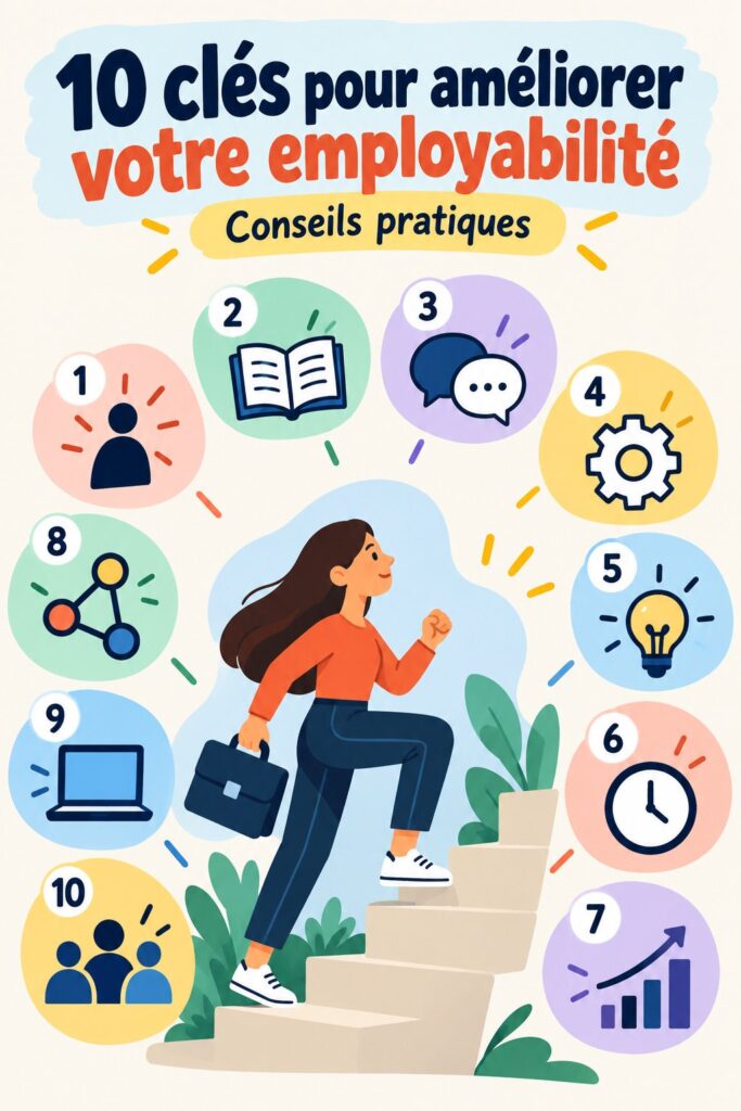 Femme en train de travailler sur les compétences employabilité