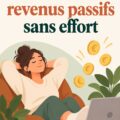 Femme souriante travaillant sur une stratégie de revenus passifs à son bureau.