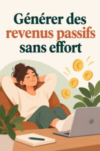 Femme souriante travaillant sur une stratégie de revenus passifs à son bureau.