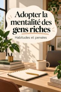Image inspirante d'une femme en train de réfléchir avec détermination et confiance, symbolisant la mentalité de succès.