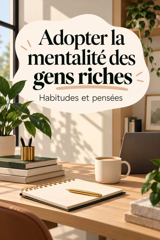 Image inspirante d'une femme en train de réfléchir avec détermination et confiance, symbolisant la mentalité de succès.