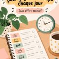 Femme heureuse organisant sa routine quotidienne pour gagner du temps