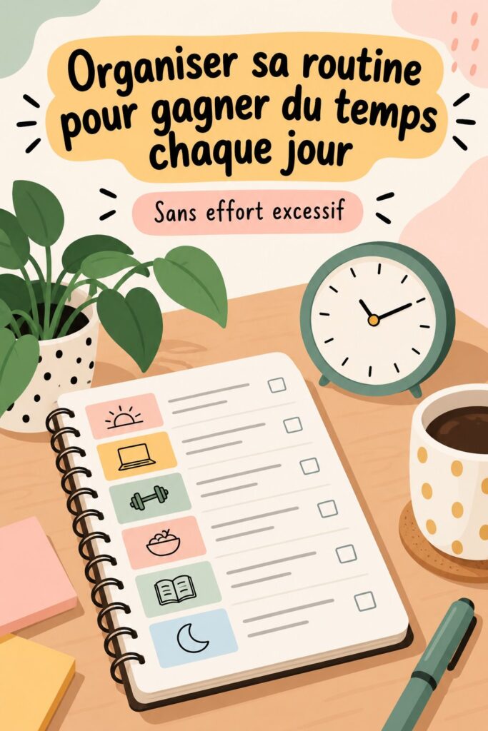 Femme heureuse organisant sa routine quotidienne pour gagner du temps
