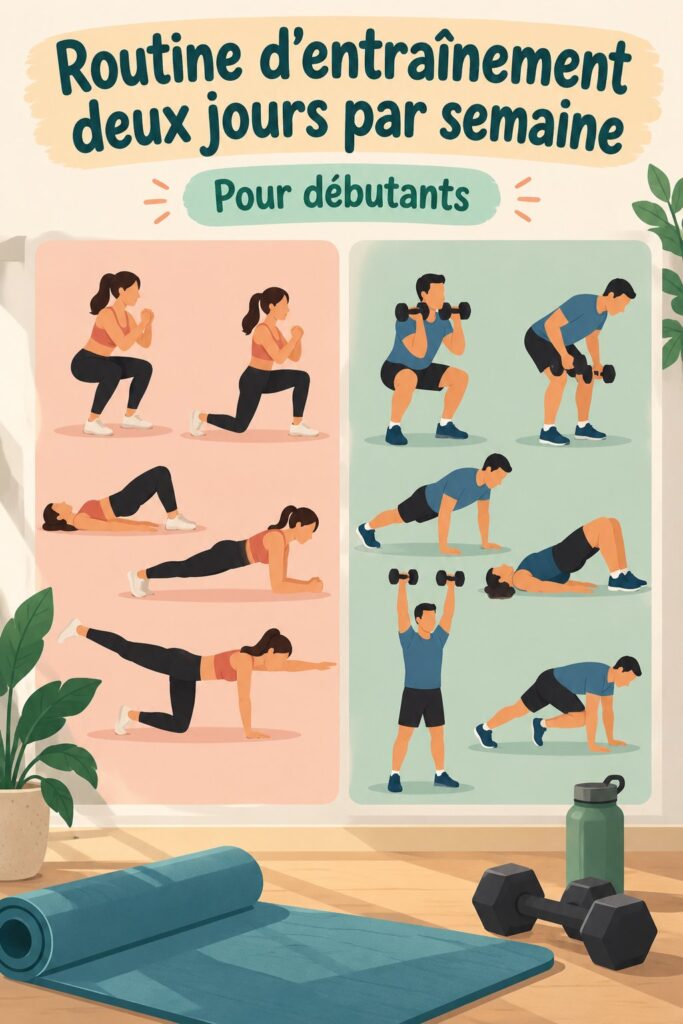 Femme réalisant des exercices à la maison pour sa routine d'entraînement