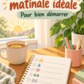 Femme méditant le matin, prenant un moment pour elle dans un environnement serein pour une routine matinale.