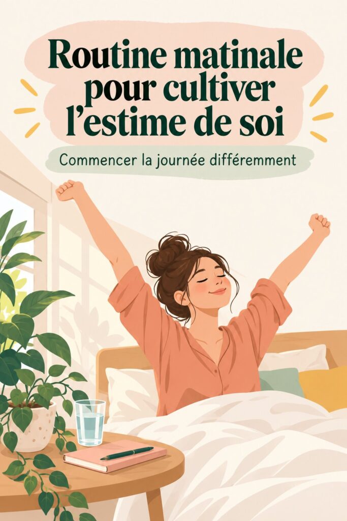 Femme heureuse pratiquant une routine matinale épanouissante