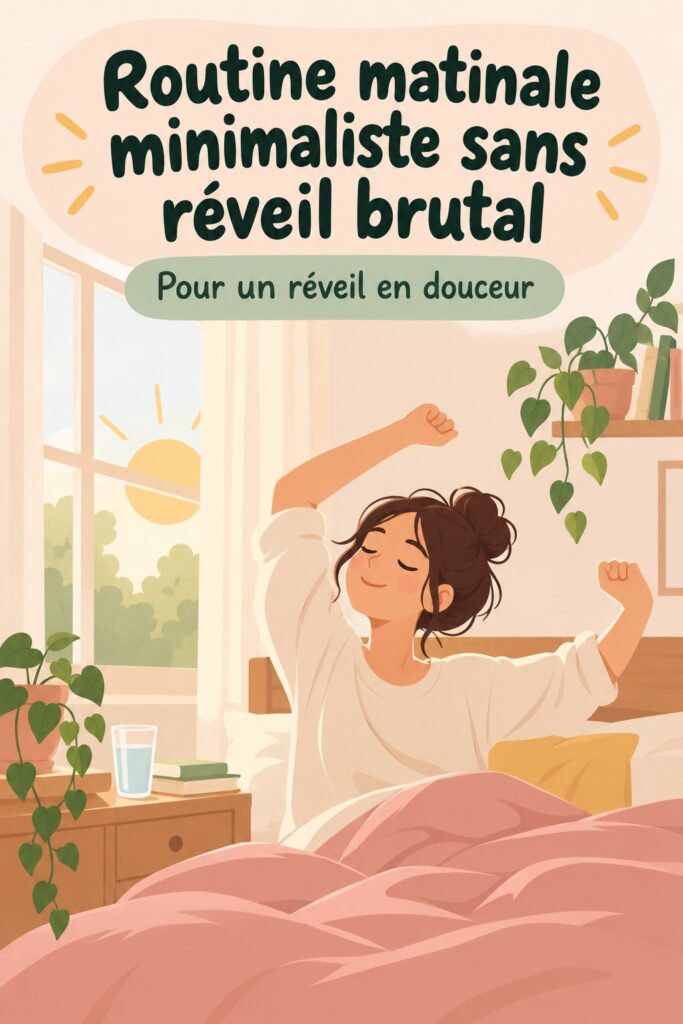 Femme pratiquant une routine matinale sereine dans son salon
