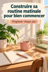 Femme en train de profiter d'un moment calme dans sa routine matinale