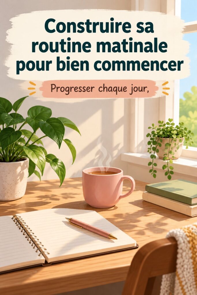 Femme en train de profiter d'un moment calme dans sa routine matinale