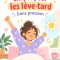 Image d'une femme relaxée en train de profiter d'une routine matinale simple avec une tasse de thé