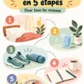 Femme souriante en train de suivre sa routine matinale au réveil, illustrant un moment de bien-être et de productivité.