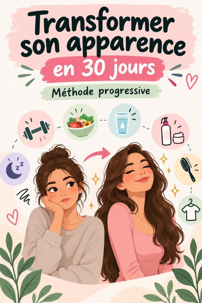 Femme souriante montrant sa nouvelle apparence après un glow up de 30 jours